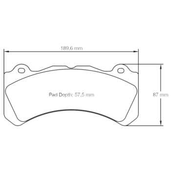 Pagid RSL Racing Brake Pads - Shape 8062 - Dimensions