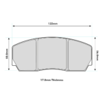 Pagid RST Racing Brake Pads Dimensions - Shape 1361