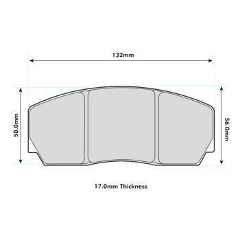 Pagid RST Racing Brake Pads Dimensions - Shape 1361