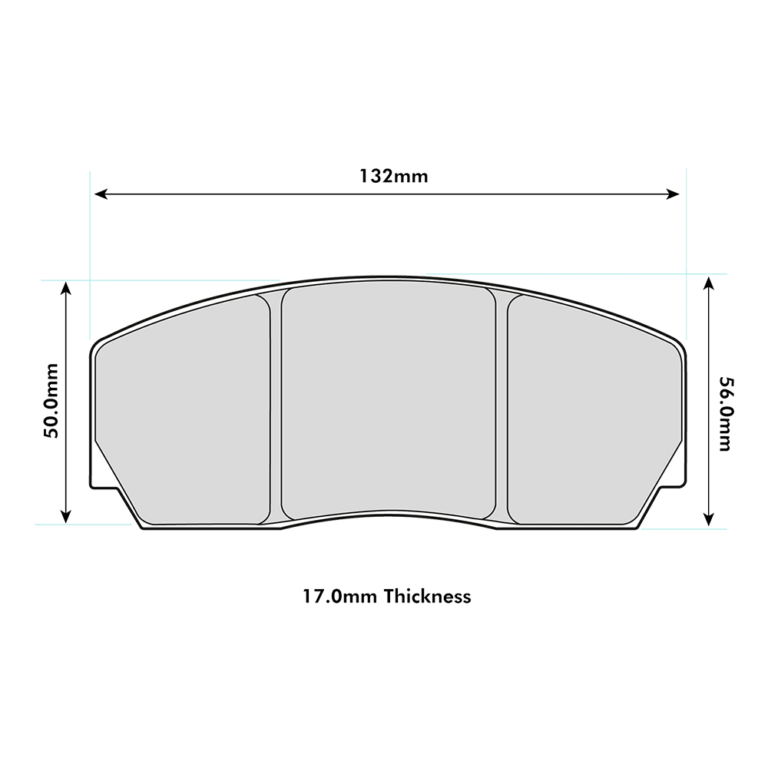 Pagid RST Racing Brake Pads Dimensions - Shape 1361