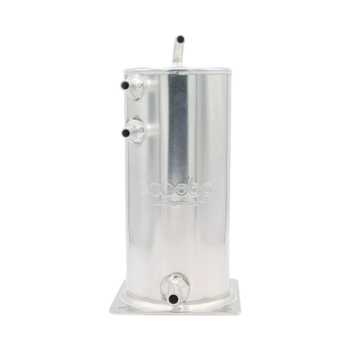 A026 - OBP Aluminium Lightweight 1.5 Litre Fuel Swirl Pot - Base Mounted - Push On - Silver