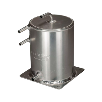 A029 - OBP Aluminium Lightweight 2 Litre (Short) Fuel Swirl Pot - Base Mounted - Push On - Silver