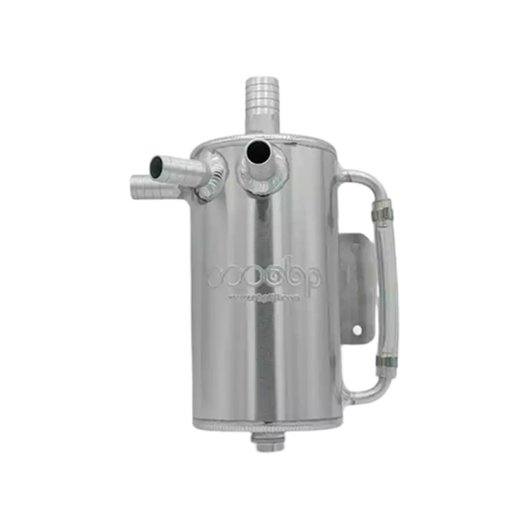 OBP 1 Litre Bulkhead Mount Baffled Oil Catch Tank (Round) for Subaru WRX 02