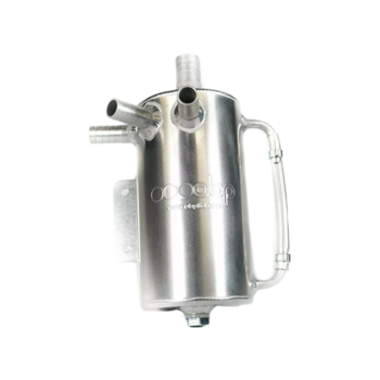 OBP 1 Litre Bulkhead Mount Baffled Oil Catch Tank (Round) for Subaru WRX