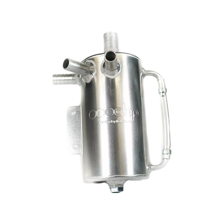 OBP 1 Litre Bulkhead Mount Baffled Oil Catch Tank (Round) for Subaru WRX