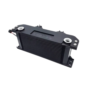 OBP 16 Row Cooler Bracket for Double SPAL Fans - Double - Black 02