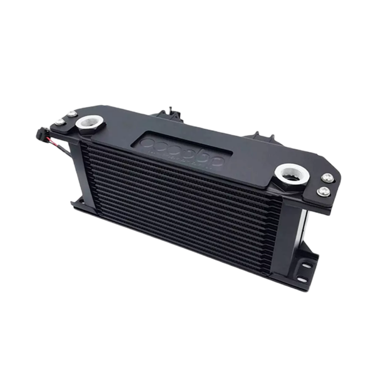 OBP 16 Row Cooler Bracket for Double SPAL Fans - Double - Black 02