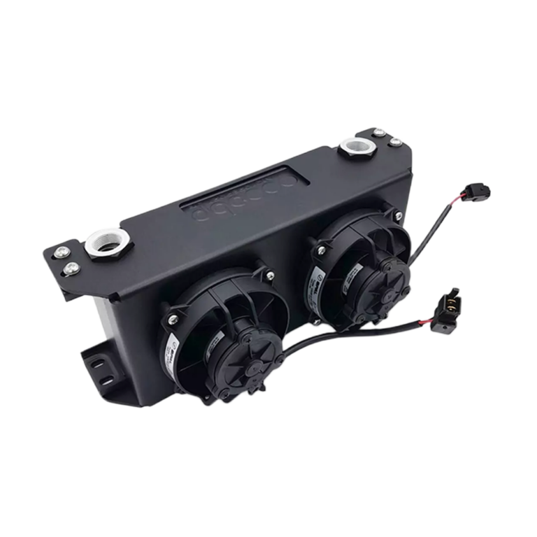 OBP 16 Row Cooler Bracket for Double SPAL Fans - Double - Black