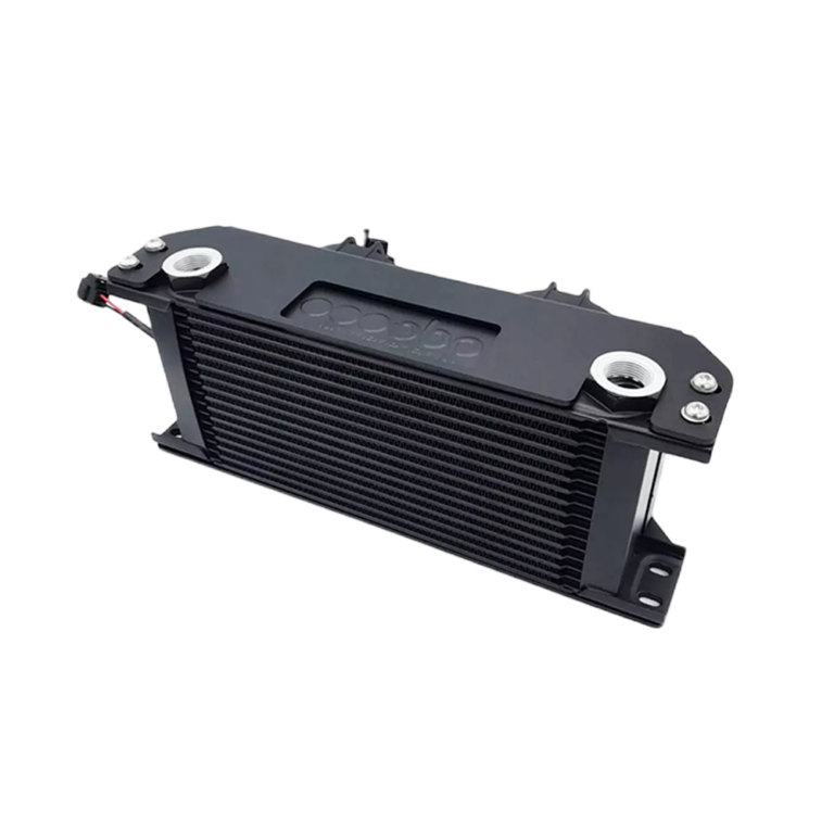 OBP 19 Row Cooler Bracket for Double SPAL Fans - Double - Black 02