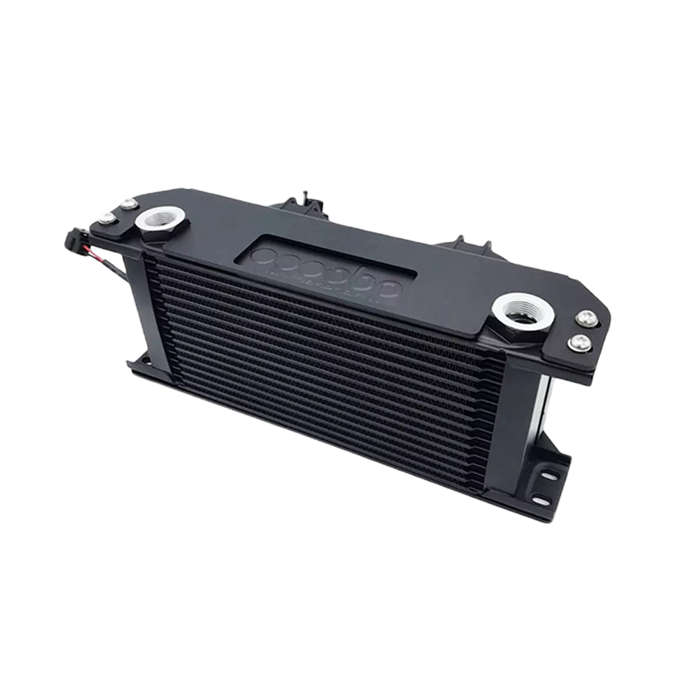 OBP 19 Row Cooler Bracket for Double SPAL Fans - Double - Black 02