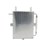 OBP 2 Litre Bulkhead Mount Oil Catch Tank (Square) - Silver