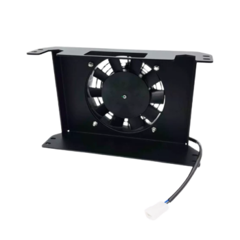 OBP 25 Row Cooler Bracket for Single SPAL Fans - Black 02
