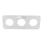 OBP 52mm Instrument Gauge Mounting Plate - Triple - Mirror Finish Chrome