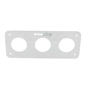 OBP 52mm Instrument Gauge Mounting Plate - Triple - Mirror Finish Chrome