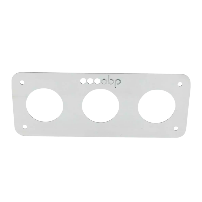 OBP 52mm Instrument Gauge Mounting Plate - Triple - Mirror Finish Chrome
