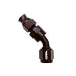 OBP AN6 Female Hardline 45 Degree Hose End Connector - Black