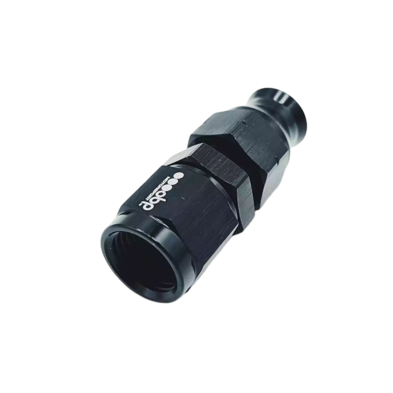 OBP AN6 Female Hardline Straight Hose End Connector - Black 02