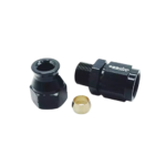 OBP AN6 Female Hardline Straight Hose End Connector - Black 04OBP AN6 Female Hardline Straight Hose End Connector - Black 04