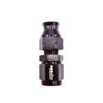 OBP AN6 Female Hardline Straight Hose End Connector - Black