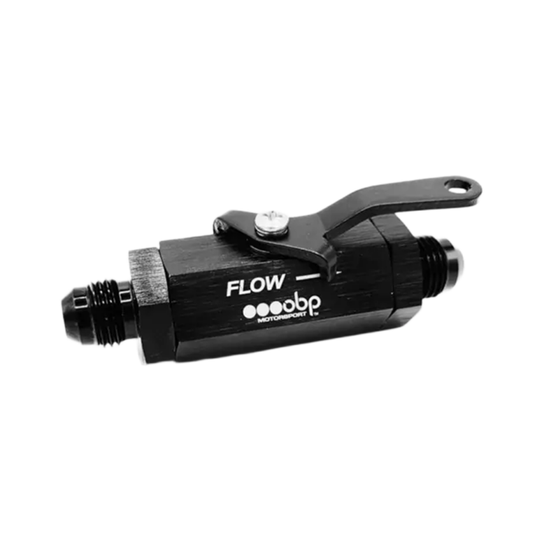 OBP AN6 Fuel Line Lock Shut Off Valve - Black 02