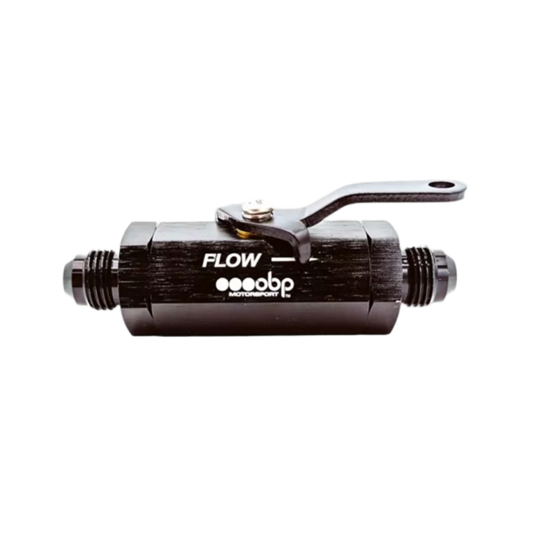 OBP AN6 Fuel Line Lock Shut Off Valve - Black