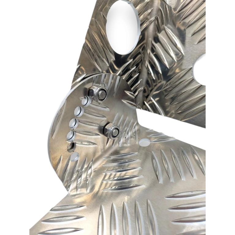 OBP Adjustable Rally Co-Driver - Navigator Alloy Foot Rest - Silver 02