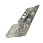 OBP Adjustable Rally Co-Driver - Navigator Alloy Foot Rest - Silver 03