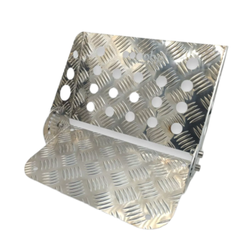 OBP Adjustable Rally Co-Driver - Navigator Alloy Foot Rest - Silver
