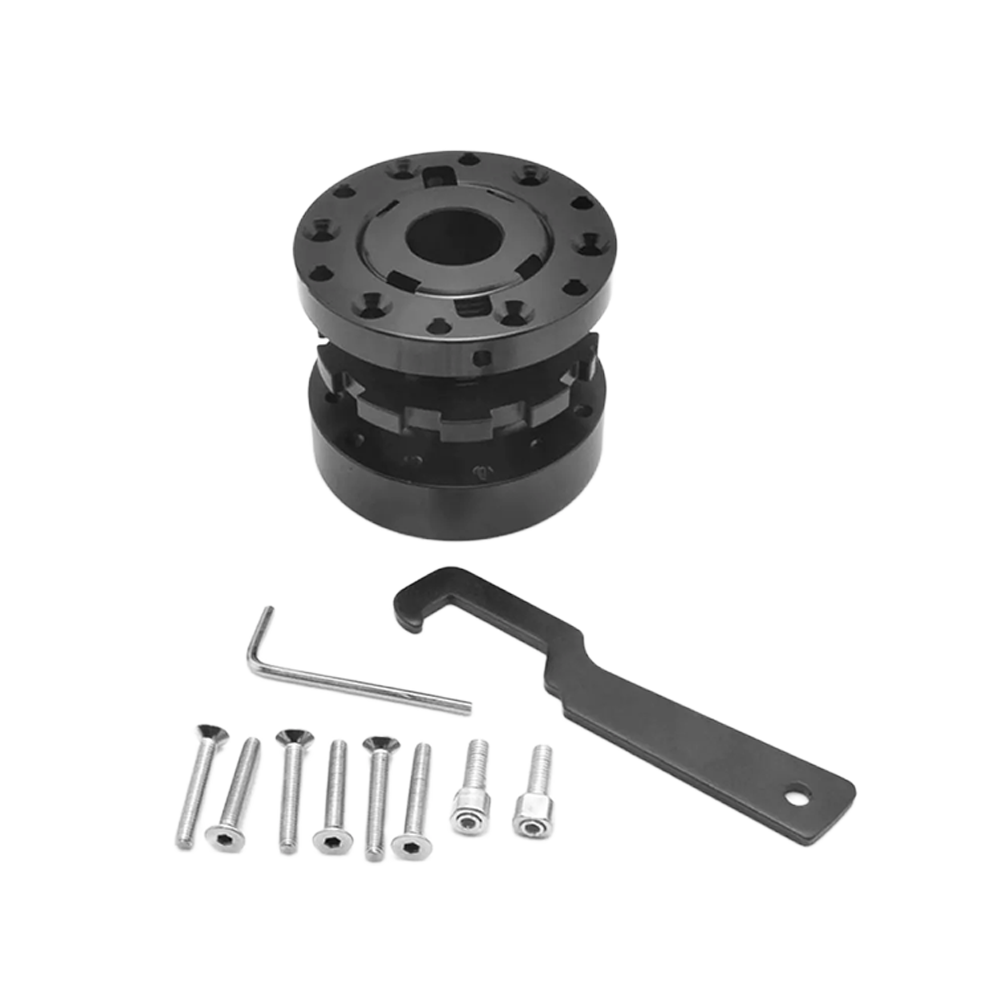 OBP Adjustable Steering Wheel Hub Spacer - Black