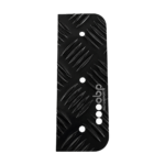 OBP Alloy Drivers Clutch Flat Foot Rest - 3mm Aluminium Chequer Plate - Black 2