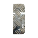 OBP Alloy Drivers Clutch Flat Foot Rest - 3mm Aluminium Chequer Plate - Silver 02