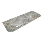 OBP Alloy Drivers Clutch Flat Foot Rest - 3mm Aluminium Chequer Plate - Silver