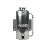 OBP Alloy Header Tank with Sight Tube (Vertical) - Silver