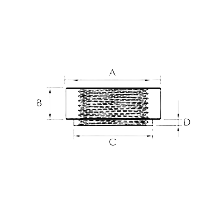 OBP Aluminium BSP Female Fitting - Diagram