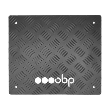 OBP Aluminium Chequer Plate Multi Purpose Flat Foot Plate - Black