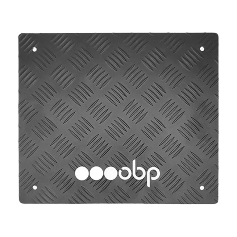OBP Aluminium Chequer Plate Multi Purpose Flat Foot Plate - Black
