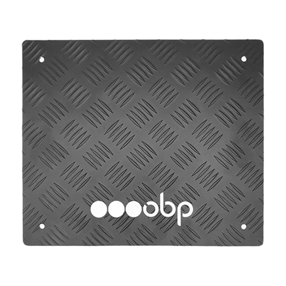 OBP Aluminium Chequer Plate Multi Purpose Flat Foot Plate - Black OBP Aluminium Chequer Plate Multi Purpose Flat Foot Plate - Black