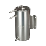 OBP Aluminium Lightweight 1.5 Litre Fuel Swirl Pot - Bulkhead Mounted - Push On Fittings - Silver OBPA028