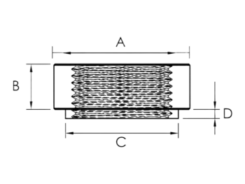 OBP Aluminium Metric Alloy Female Fitting - Diagram