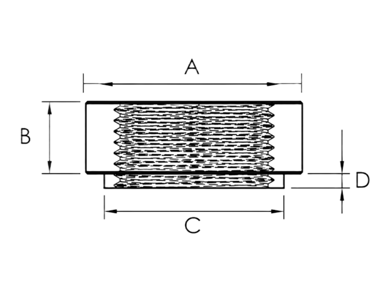 OBP Aluminium Metric Alloy Female Fitting - Diagram