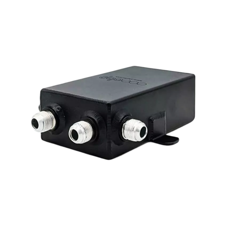 OBP Bulkhead Mount with JIC Fittings Oil Catch Tank (Square) - Black - Dark Matter 02