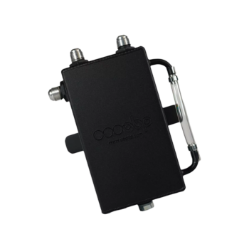 OBP Bulkhead Mount with JIC Fittings Oil Catch Tank (Square) - Black - Dark Matter