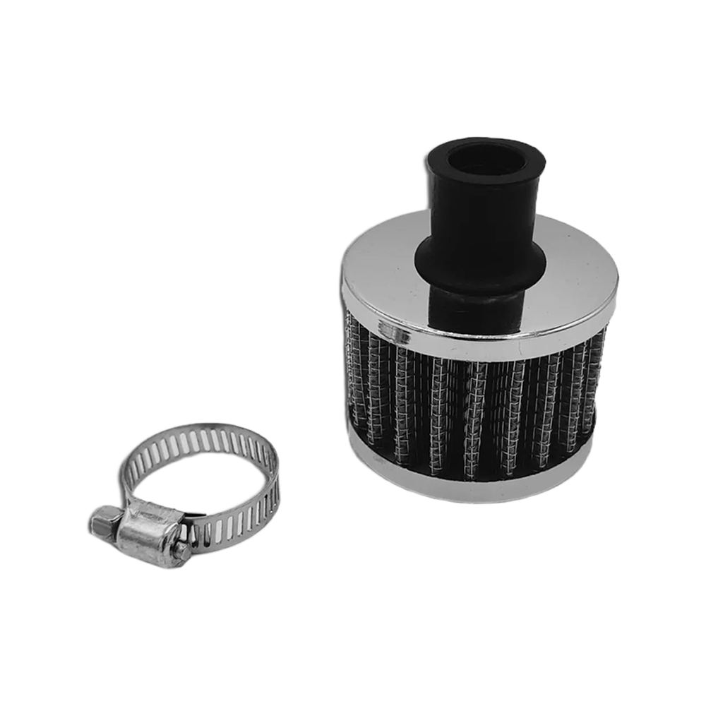OBP Catch Tank Oil Breather Filter - Silver