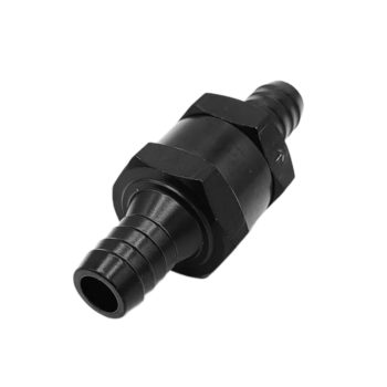 OBP Lightweight One-Way Check Valve – 10mm Barb Fittings - Black 02