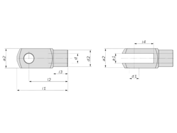OBP M6 Thread Fork Clevis - Diagram