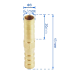 OBP Brass Coupling 8mm OD Connector - Image 2