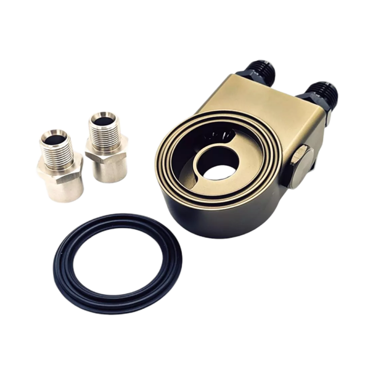 OBP Oil Cooler 4 Port Thermostatic Sandwich Plate for 3 Oil Filter 01