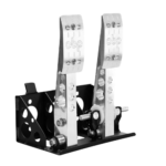 OBP Pro-Race V2 Floor Mounted Bulkhead Fit 2 Pedal System (Brake & Clutch) - Silver