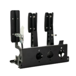 OBP Pro-Race V2 Floor Mounted Bulkhead Fit 3 Pedal System - Black 02