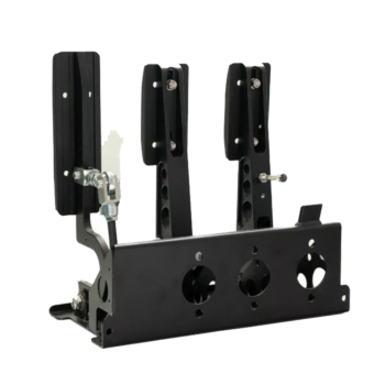 OBP Pro-Race V2 Floor Mounted Bulkhead Fit 3 Pedal System - Black 02